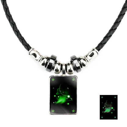 Twelve Constellation Luminous Crystal Necklace