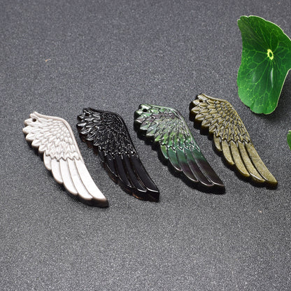 Silver stone Wing Pendant Necklace