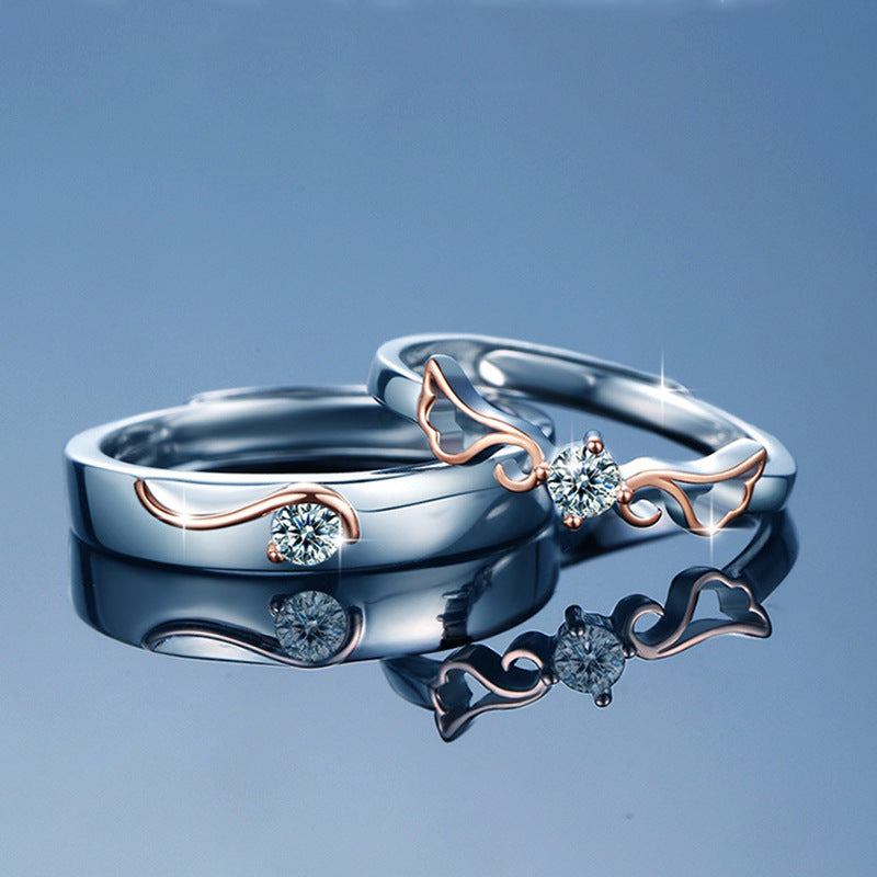 Angel Wing Couple Ring
