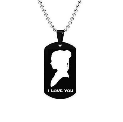 Heartbeat & Heart Shape Rocket Moon Couple Necklaces Black Titanium Steel DIY Engrave Tag Stone Pendant Necklace