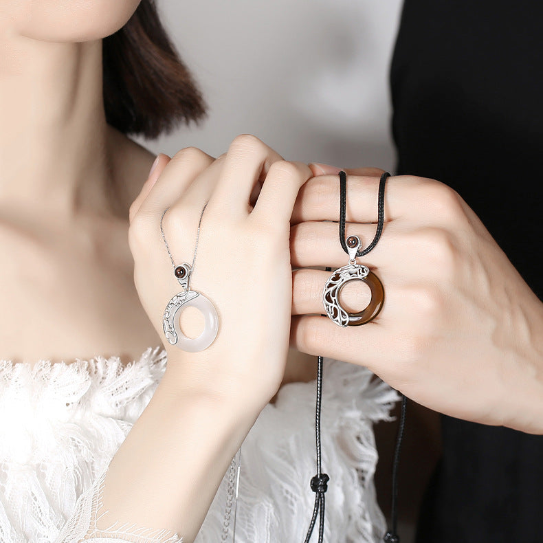 Projection Pendant Necklace With High Quality Black Rope