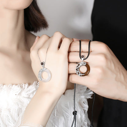 Projection Pendant Necklace With High Quality Black Rope