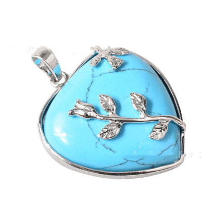 Natural stone crystal pendant necklace