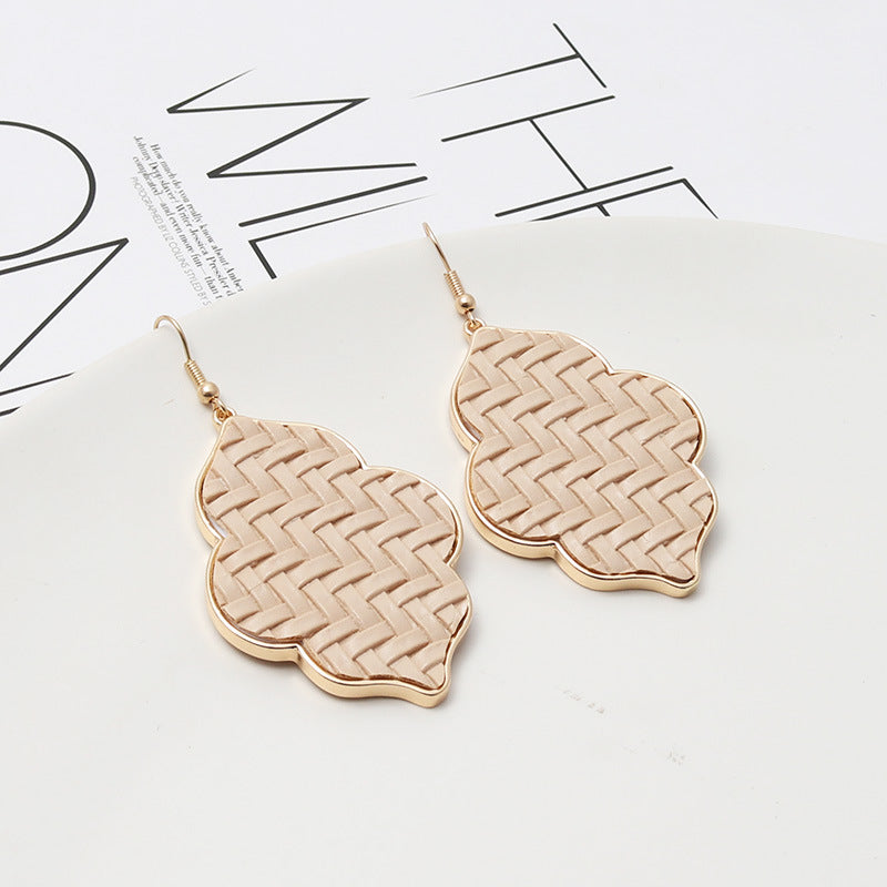 Abalone Shell Leopard Geometric Earrings