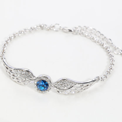 Austrian Crystal Bracelet Angel Wings Diamond Jewelry