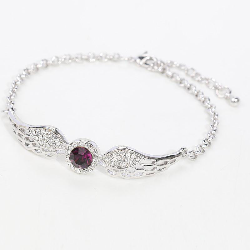 Austrian Crystal Bracelet Angel Wings Diamond Jewelry