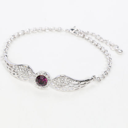 Austrian Crystal Bracelet Angel Wings Diamond Jewelry