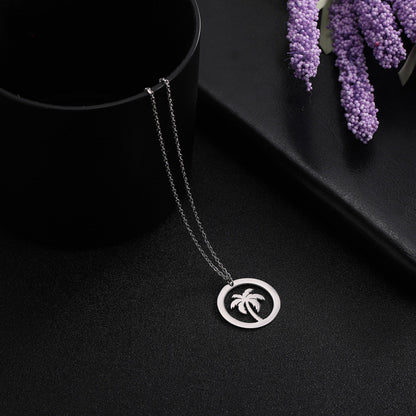 Personalized Stainless Steel Clover Necklace