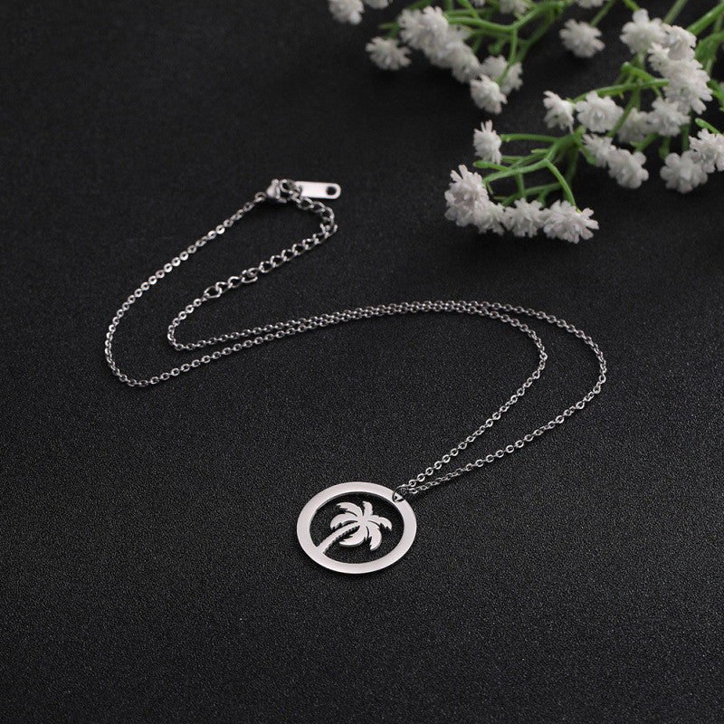 Personalized Stainless Steel Clover Necklace