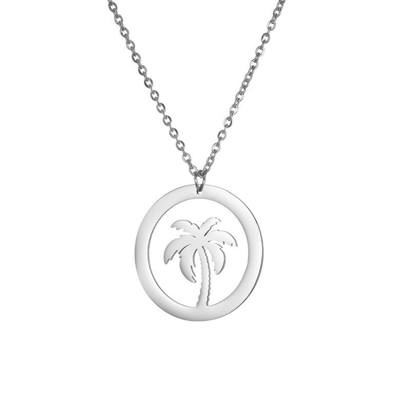 Personalized Stainless Steel Clover Necklace