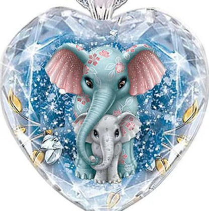 Fashion Crystal Pendant Elephant Necklace