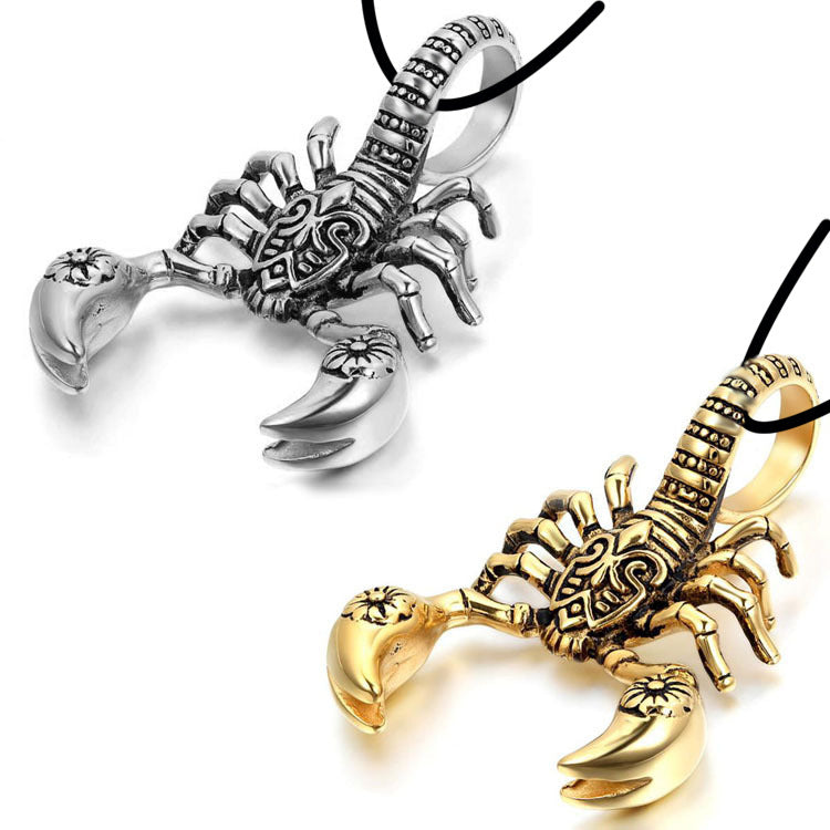 Exaggerated Scorpion King Necklace Accessories Personality Short Silver Plated Clavicle Chain