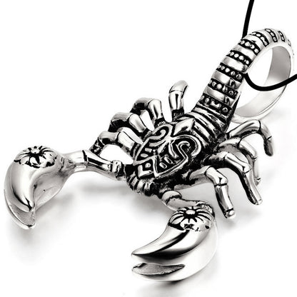 Exaggerated Scorpion King Necklace Accessories Personality Short Silver Plated Clavicle Chain