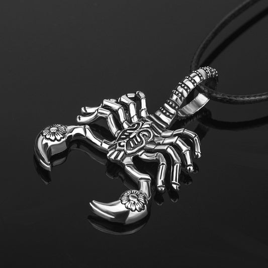 Exaggerated Scorpion King Necklace Accessories Personality Short Silver Plated Clavicle Chain