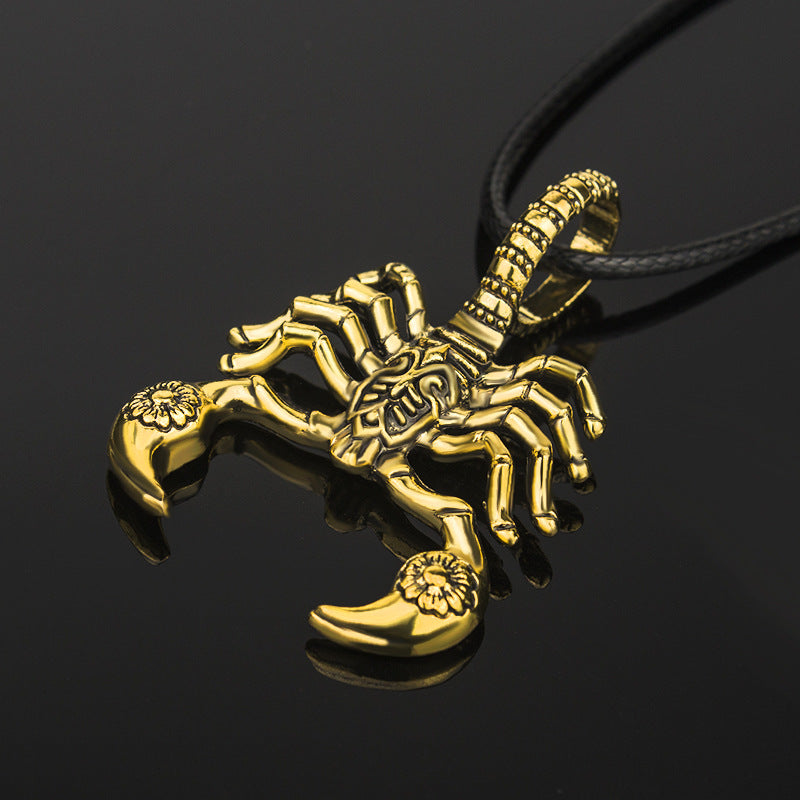 Exaggerated Scorpion King Necklace Accessories Personality Short Silver Plated Clavicle Chain