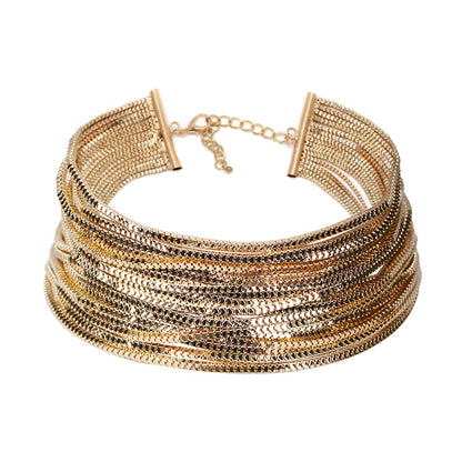 Fashion Exaggerated Multi-Layer Metal Chain