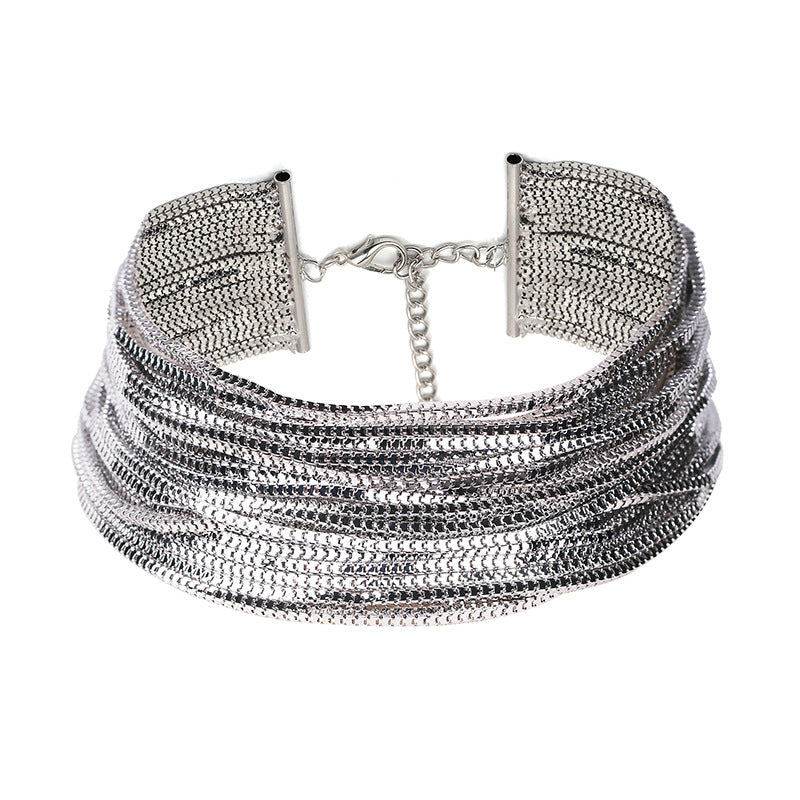 Fashion Exaggerated Multi-Layer Metal Chain