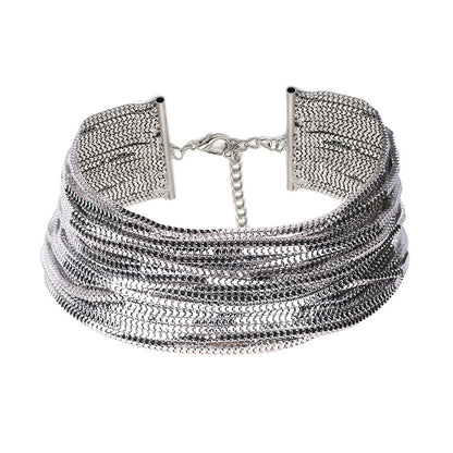 Fashion Exaggerated Multi-Layer Metal Chain