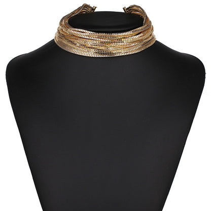 Fashion Exaggerated Multi-Layer Metal Chain