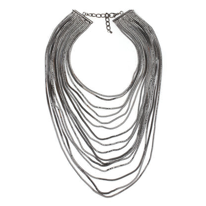 Fashion Exaggerated Multi-Layer Metal Chain