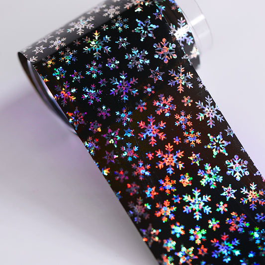 Aliexpress Hot Sale Nail Christmas Star Stickers Sublimation Sticker Christmas Laser Snowflake Nails