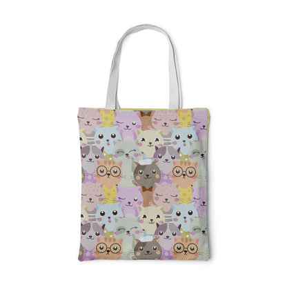 Fashion Women Foldable Canvas Handbag Cute Cartoon Animal Tote Casual Large Capacity Shopping Shoulder Bags Girls Pink Handbag