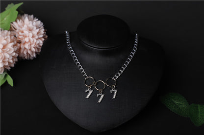 Hip Hop Numbers European And American Light Luxury Clavicle Chain Roman Numeral Necklace