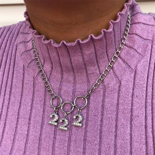 Hip Hop Numbers European And American Light Luxury Clavicle Chain Roman Numeral Necklace