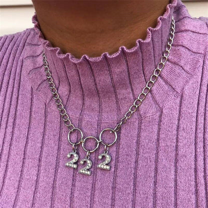 Hip Hop Numbers European And American Light Luxury Clavicle Chain Roman Numeral Necklace