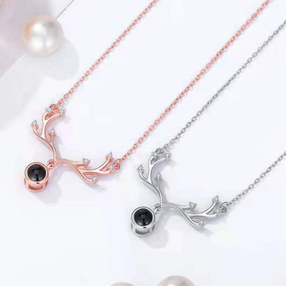 100 Languages I Love You Projection Pendant Necklace For Women Jewelry Love Memory Wedding Necklace Valentine's Day