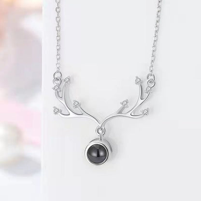 100 Languages I Love You Projection Pendant Necklace For Women Jewelry Love Memory Wedding Necklace Valentine's Day