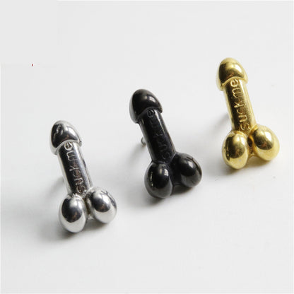 Punk Style Stainless Steel Personality Street Exaggerated Letter Earrings