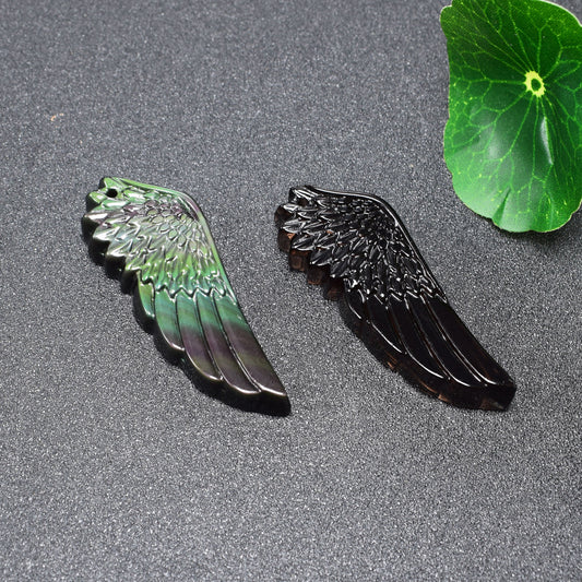 Silver stone Wing Pendant Necklace