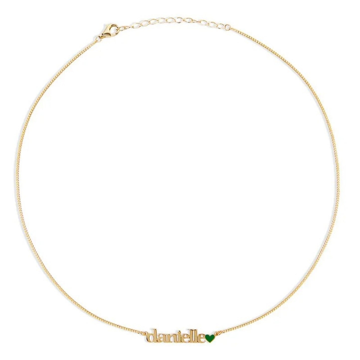 Name Pendant Heart-shaped Necklace For Ladies