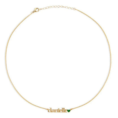 Name Pendant Heart-shaped Necklace For Ladies