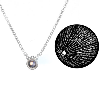 100 languages I love you projection necklace