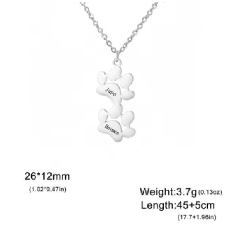 Stylish Personality Cute Stainless Steel Cat Claw Necklace