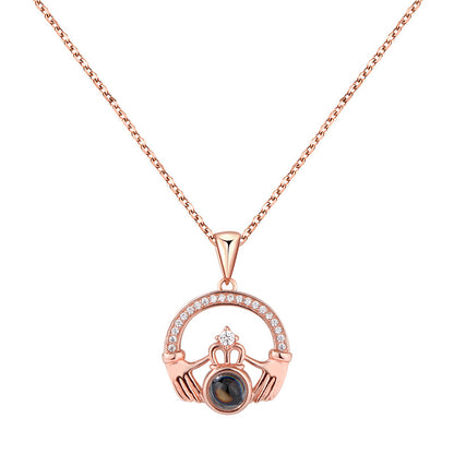 100 Languages I Love You Crown Projection Necklace