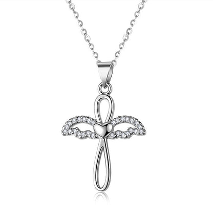 Angel cross pendant