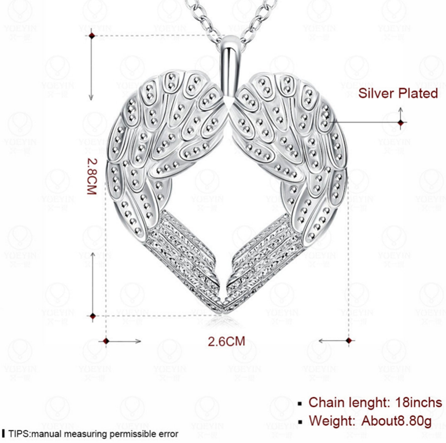 Angel wings necklace