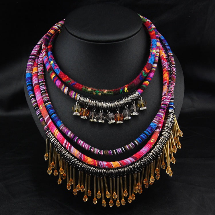 Fringed Crystal Necklace