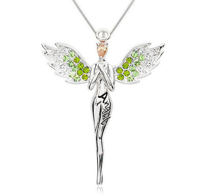 Diamond angel necklace