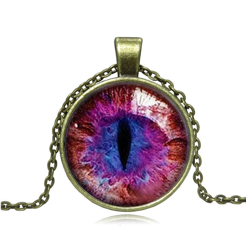 Cat's Eye Longans Time Stone Pendant Necklace For Women All-match Sweater Chain
