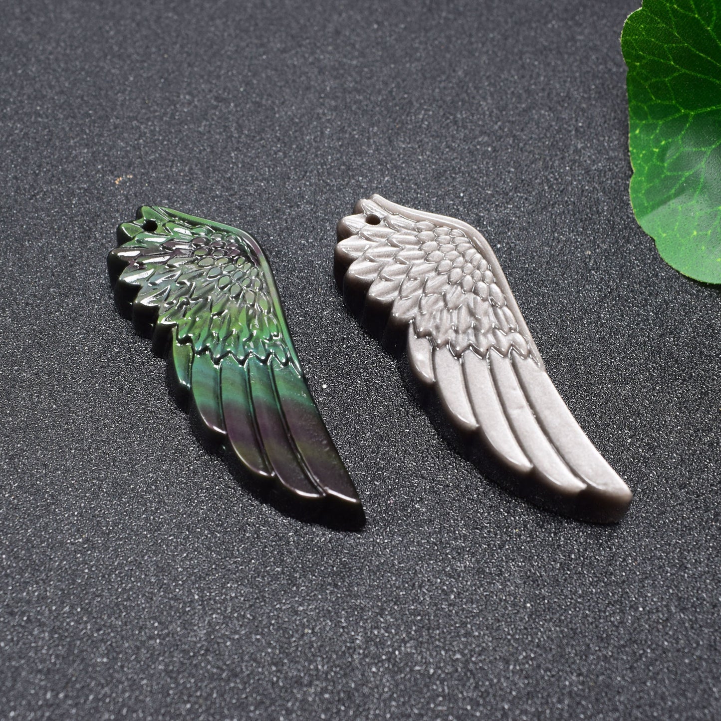 Silver stone Wing Pendant Necklace