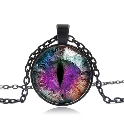 Cat's Eye Longans Time Stone Pendant Necklace For Women All-match Sweater Chain