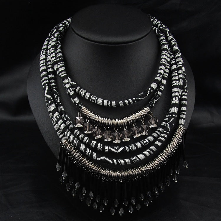 Fringed Crystal Necklace