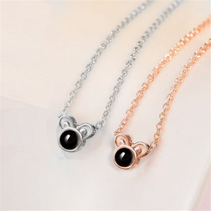 100 languages I love you projection necklace