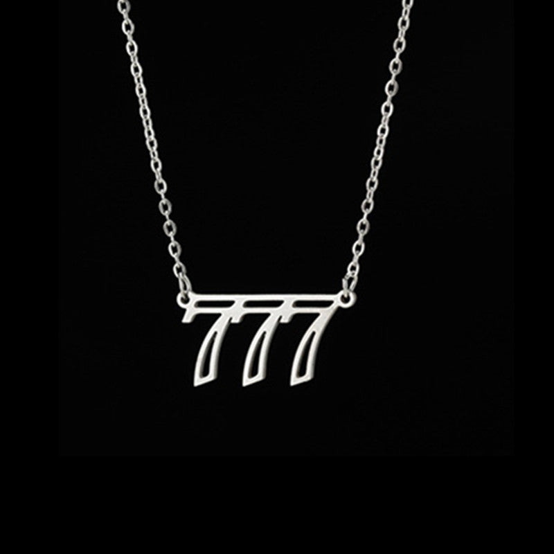 Fashion Vintage Double Cutout Number Necklace