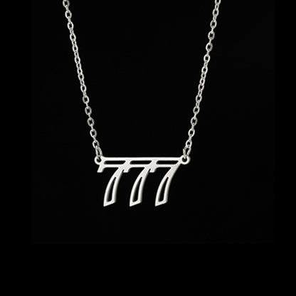 Fashion Vintage Double Cutout Number Necklace
