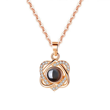 100 Languages I Love You Projection Necklace